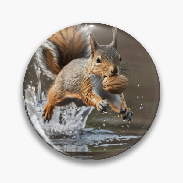 Item preview, Squirrel running for nuts. designed and sold by MyHappyArtShop.