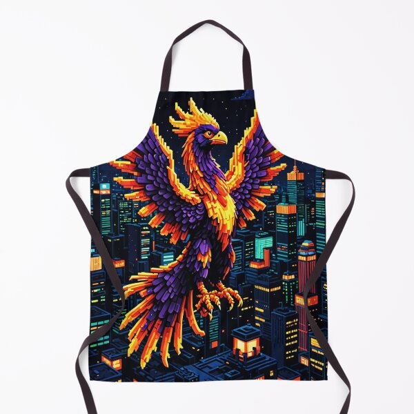 Aperçu de l'œuvre Phénix de nuit 8BIT créée et vendue par MixedMediaPrint.