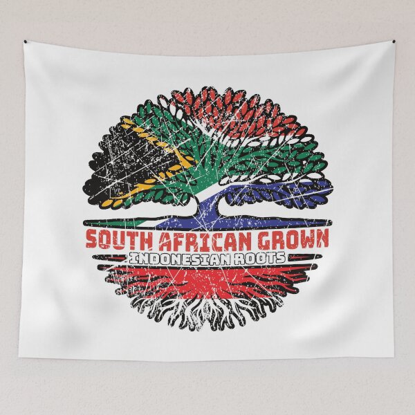 Item preview, Indonesia Indonesian South African South Africa Tree Roots Flag designed and sold by FlagX.