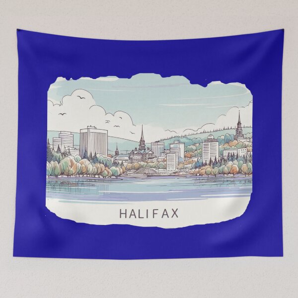 Item preview, Halifax Watercolor Minimalist Illustration ,  designed and sold by PaintMeWorld.