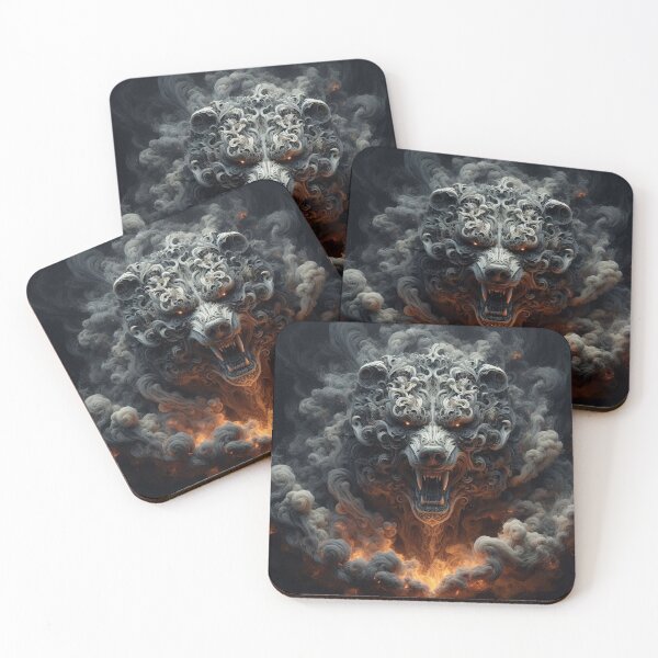 Item preview, Bear arising from smoke  designed and sold by ZombieCrew.