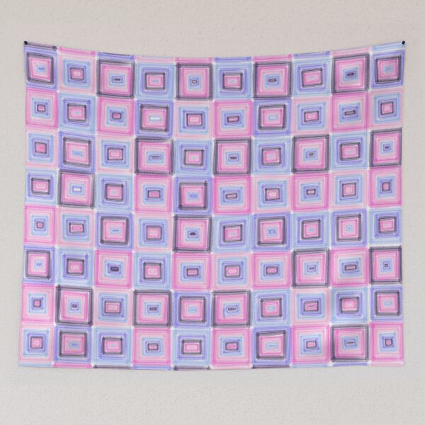 Item preview, Omnisexual Pride Flag Modern Art Purple Blue Pink designed and sold by JoyfulJen.