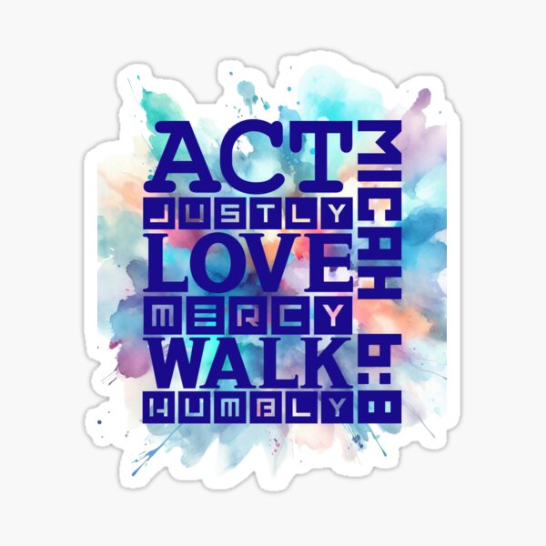 Vista previa del artículo con la obra «Actuar con justicia...», diseñado y vendido por CelzE.