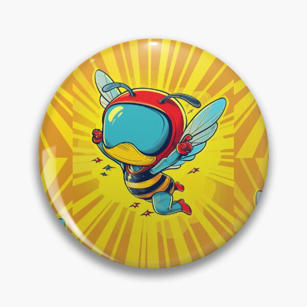 Item preview, Anthropomorphic Superhero Bee in Vibrant Colors designed and sold by Piotrek0001.