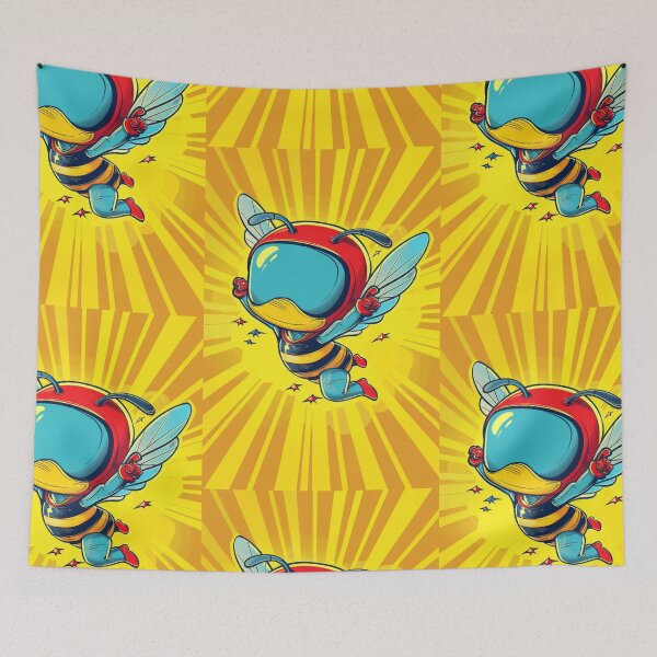 Item preview, Anthropomorphic Superhero Bee in Vibrant Colors designed and sold by Piotrek0001.