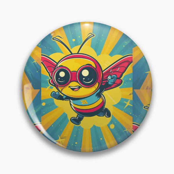 Item preview, Anthropomorphic Superhero Bee in Vibrant Colors designed and sold by Piotrek0001.