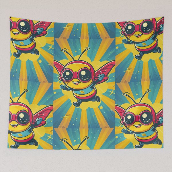 Item preview, Anthropomorphic Superhero Bee in Vibrant Colors designed and sold by Piotrek0001.
