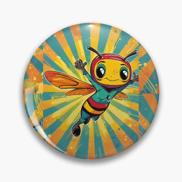 Item preview, Anthropomorphic Superhero Bee in Vibrant Colors designed and sold by Piotrek0001.