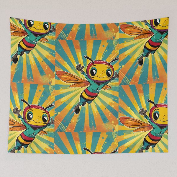 Item preview, Anthropomorphic Superhero Bee in Vibrant Colors designed and sold by Piotrek0001.