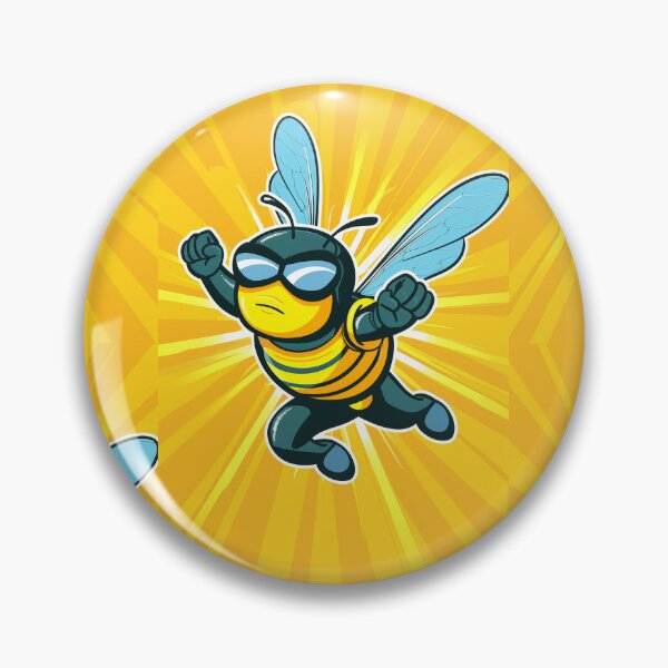 Item preview, Anthropomorphic Superhero Bee in Vibrant Colors designed and sold by Piotrek0001.