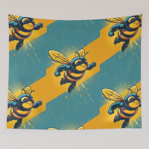 Item preview, Anthropomorphic Superhero Bee in Vibrant Colors designed and sold by Piotrek0001.