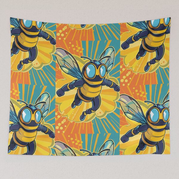 Item preview, Anthropomorphic Superhero Bee in Vibrant Colors designed and sold by Piotrek0001.