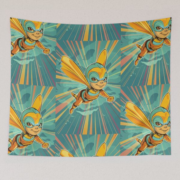 Item preview, Anthropomorphic Superhero Bee in Vibrant Colors designed and sold by Piotrek0001.