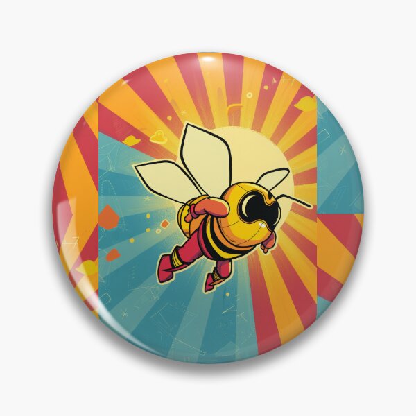 Item preview, Anthropomorphic Superhero Bee in Vibrant Colors designed and sold by Piotrek0001.