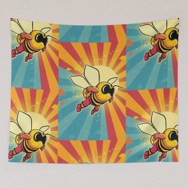 Item preview, Anthropomorphic Superhero Bee in Vibrant Colors designed and sold by Piotrek0001.
