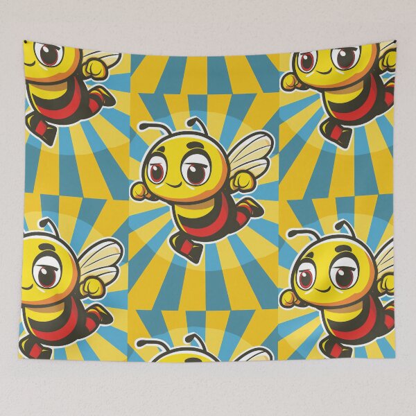 Item preview, Anthropomorphic Superhero Bee in Vibrant Colors designed and sold by Piotrek0001.