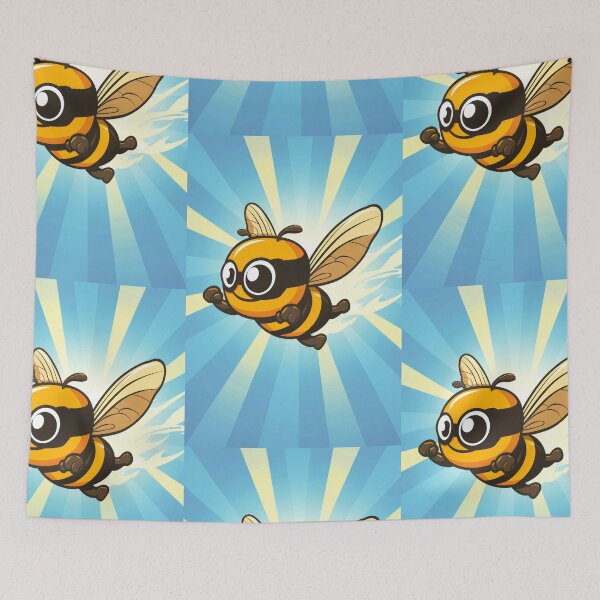 Item preview, Anthropomorphic Superhero Bee in Vibrant Colors designed and sold by Piotrek0001.