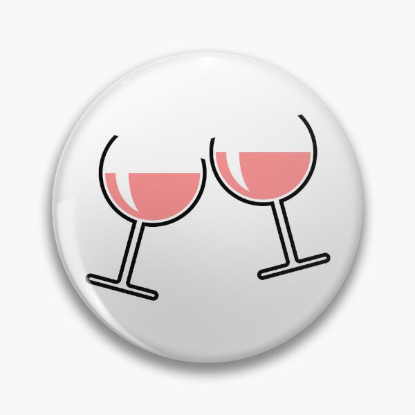 Item preview, 2 Rosé Wine Glasses (Cheers / Round / Open) designed and sold by MrFaulbaum.