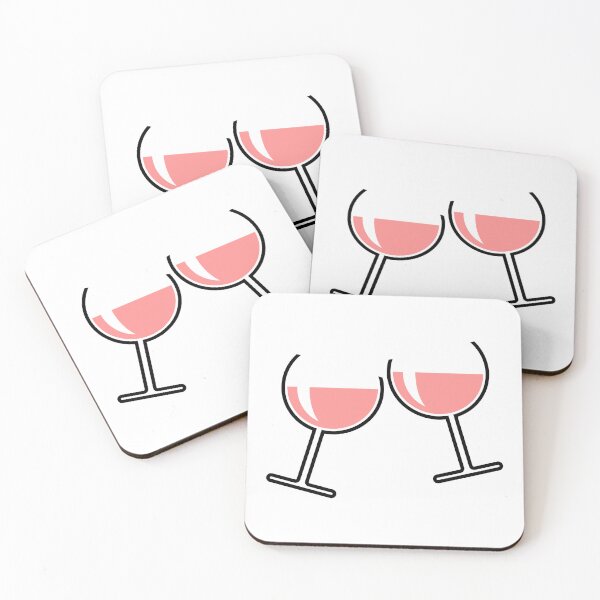 Item preview, 2 Rosé Wine Glasses (Cheers / Round / Open) designed and sold by MrFaulbaum.