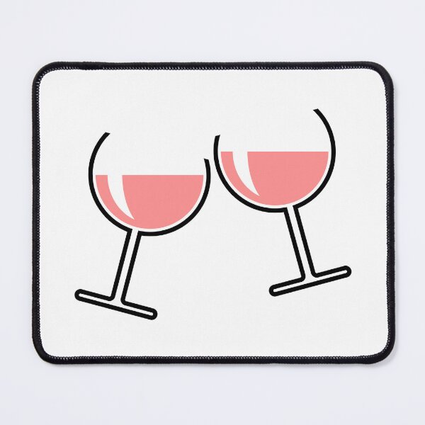 Item preview, 2 Rosé Wine Glasses (Cheers / Round / Open) designed and sold by MrFaulbaum.