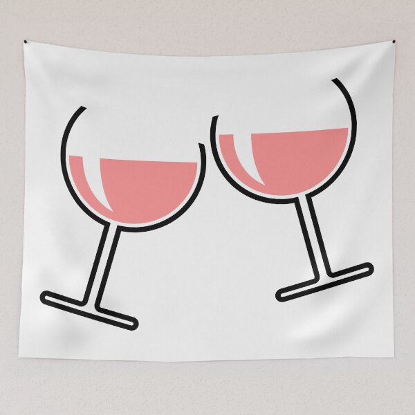 Item preview, 2 Rosé Wine Glasses (Cheers / Round / Open) designed and sold by MrFaulbaum.