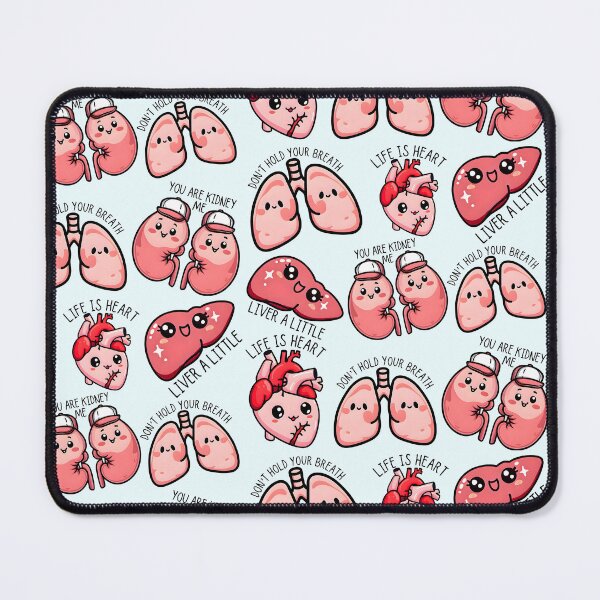 Item preview, Funny Kawaii Organs Sticker Pack snd pattern - Cute Medical doctor and nursing puns designed and sold by Unitepeople.