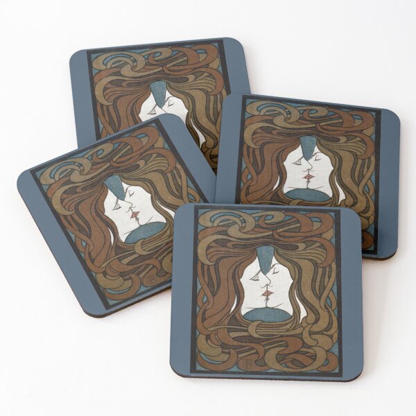 Item preview, Two Women Kissing, by Peter Behrens (1898) designed and sold by Matthew Kinnersly.