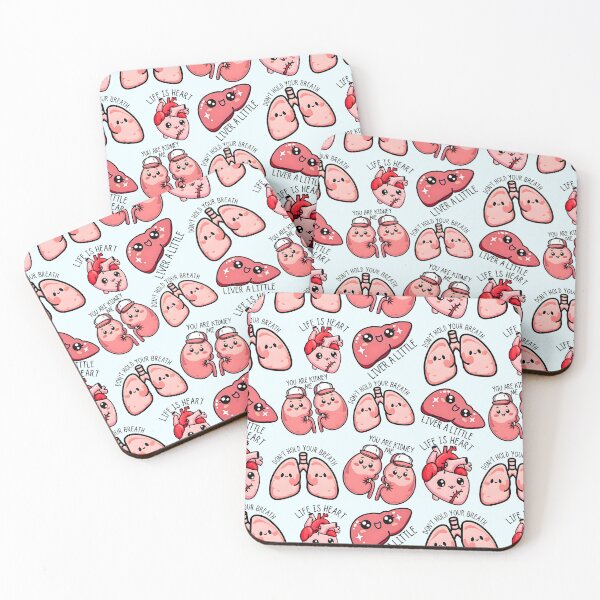 Item preview, Funny Kawaii Organs Sticker Pack snd pattern - Cute Medical doctor and nursing puns designed and sold by Unitepeople.