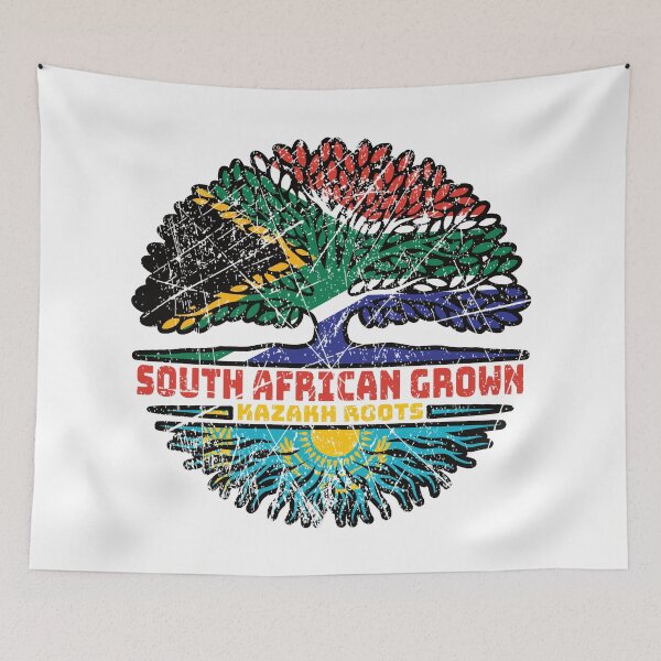 Item preview, Kazakhstan Kazakh South African South Africa Tree Roots Flag designed and sold by FlagX.