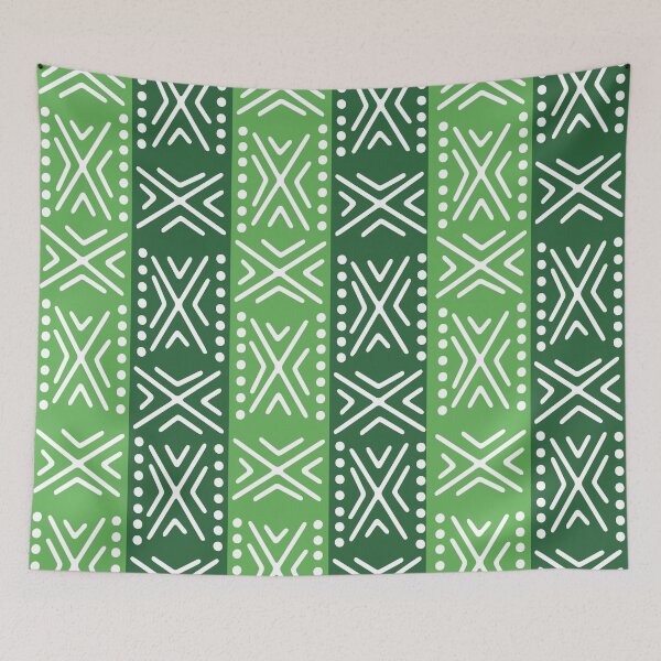 Item preview, Green colored bogolan designed and sold by Wolagno.