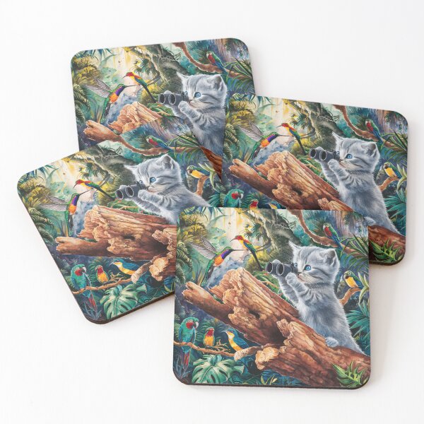 Item preview, A Cute Gray Kitten Birdwatching designed and sold by pixelplaza.