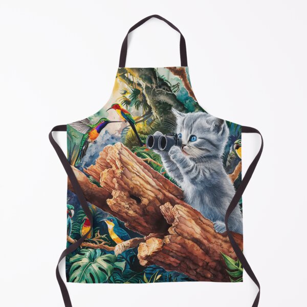 Item preview, A Cute Gray Kitten Birdwatching designed and sold by pixelplaza.