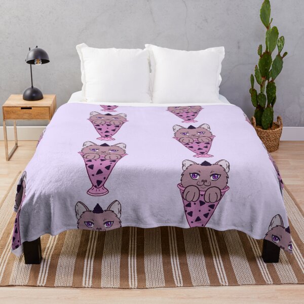 Item preview, Blackberry Ice Cream Cat (Russian Blue) designed and sold by RainDesignz.