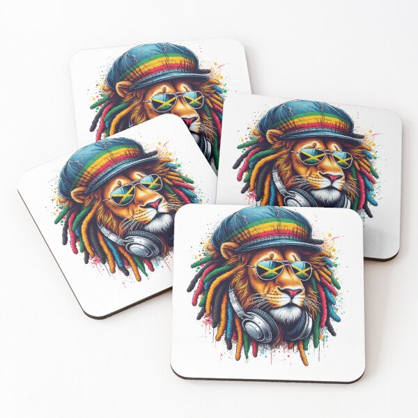 Item preview, Jamaican Rasta Flag Lion Of Judah Reggae Music headphones Lion designed and sold by MERCH HQ.
