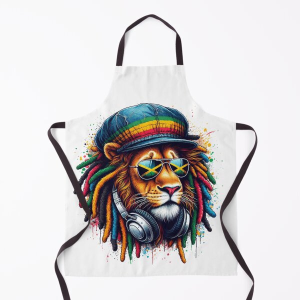 Item preview, Jamaican Rasta Flag Lion Of Judah Reggae Music headphones Lion designed and sold by MERCH HQ.