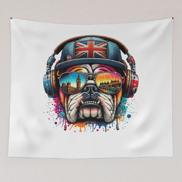 Item preview, Cute Colorful English British Bulldog Pop Art designed and sold by MERCH HQ.