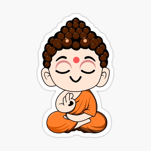 Item preview, Tiny Buddha stickers designed and sold by mrou123.