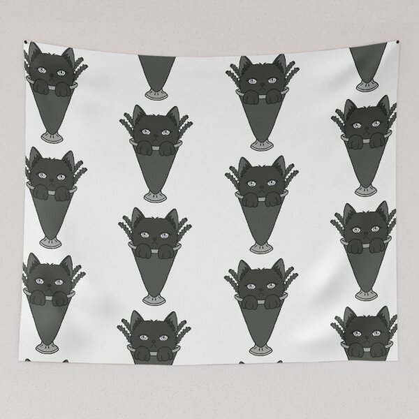 Item preview, Black Licorice Ice Cream Cat (Black) designed and sold by RainDesignz.