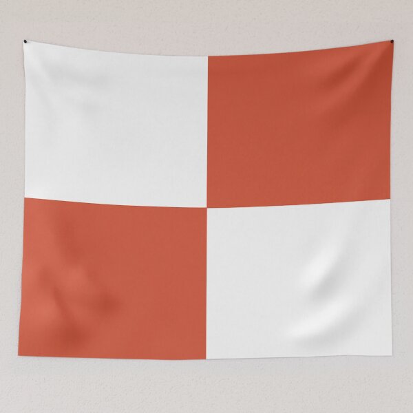 Item preview, TENNIS COURT CLAY and WHITE LARGE CHECKERS designed and sold by RachelMacht.