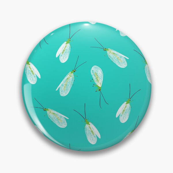 Item preview, Green Lacewings Aqua Background designed and sold by Ornaglyphology.