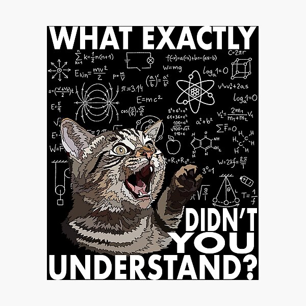 Item preview, Funny Physics Science Cat designed and sold by Just-Arts-4U.