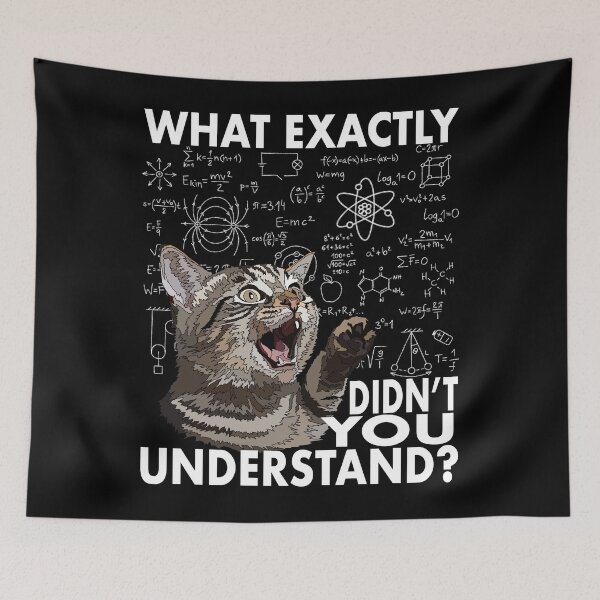 Item preview, Funny Physics Science Cat designed and sold by Just-Arts-4U.