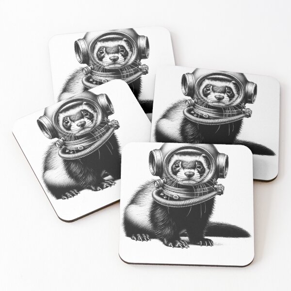 Item preview, Emmett the Ferret Diving Helmet designed and sold by 36Monsters.