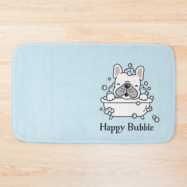 Item preview, Cute French Bulldog in Bubble Bath Print Decor  designed and sold by PickInsight.