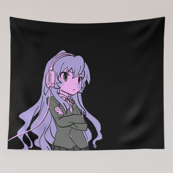 Item preview, Ransroom draws pink pastel taiga aisaka with headphones / toradora! designed and sold by RansRoom.