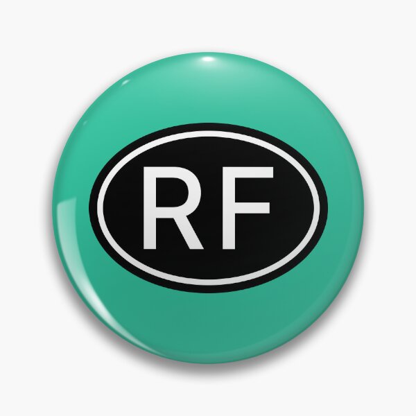 Item preview, RF Initials Monogram Oval White Letters designed and sold by Jeallan Designs.
