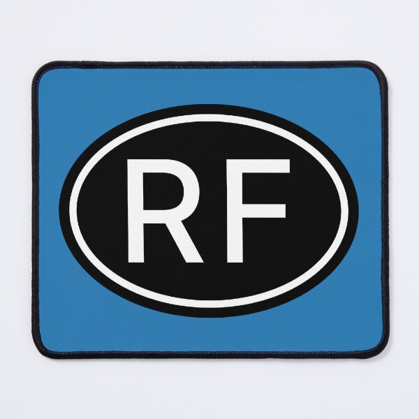 Item preview, RF Initials Monogram Oval White Letters designed and sold by Jeallan Designs.