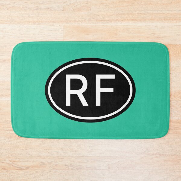 Item preview, RF Initials Monogram Oval White Letters designed and sold by Jeallan Designs.