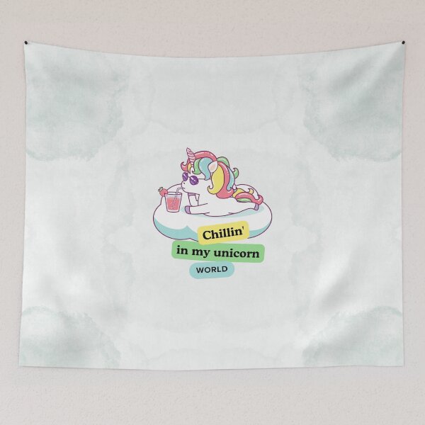 Item preview, Cute Unicorn World Pastel Aesthetic Tshirt Phone Case designed and sold by PickInsight.