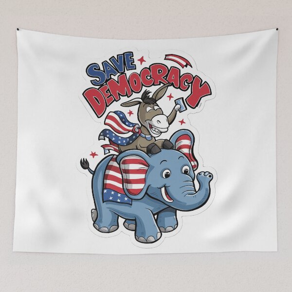 Item preview, Save democracy, vote, United we stand designed and sold by RedCircleArt.